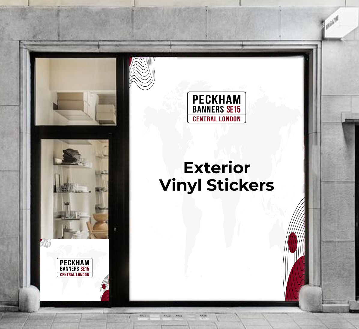 Exterior Vinyl Stickers Same Day & Next Day Delivery London
